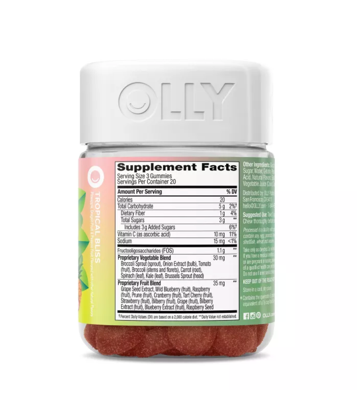 OLLY SUPERGOOD SUPERFOODS MULTIVITAMIN GUMMIES