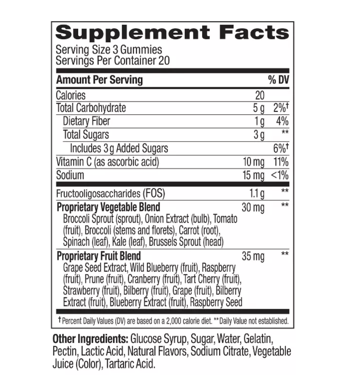 OLLY SUPERGOOD SUPERFOODS MULTIVITAMIN GUMMIES