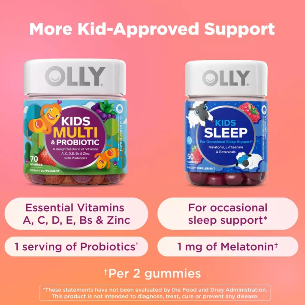 OLLY KID'S FRIENDLY FIBER MULTIVITAMIN GUMMIES