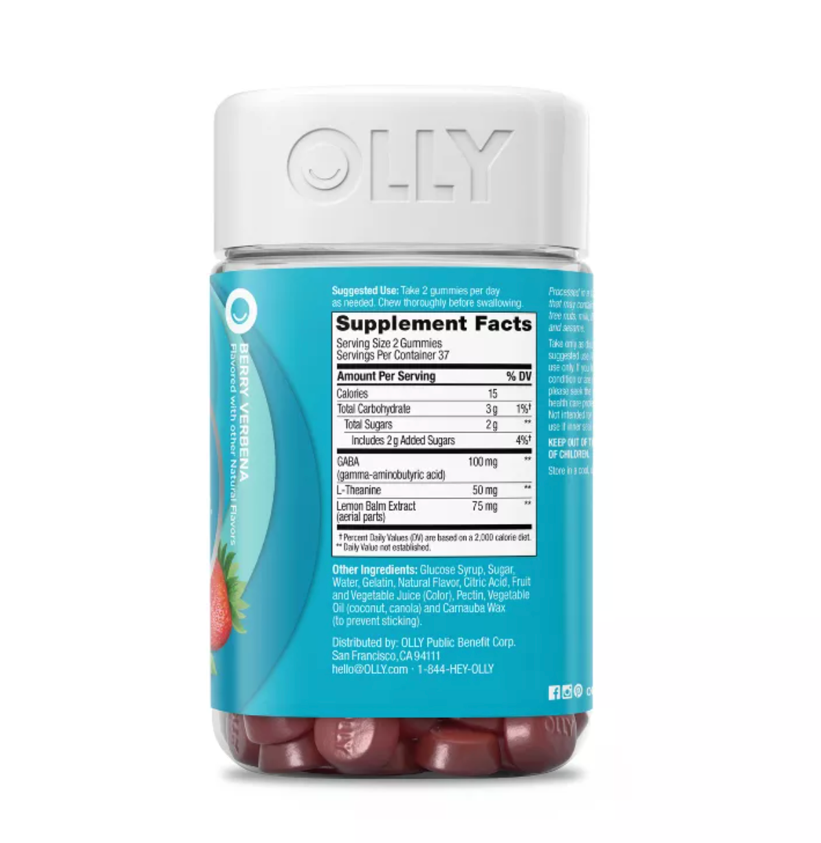 OLLY GOODBYE STRESS TALLBOY MULTIVITAMINS GUMMIES