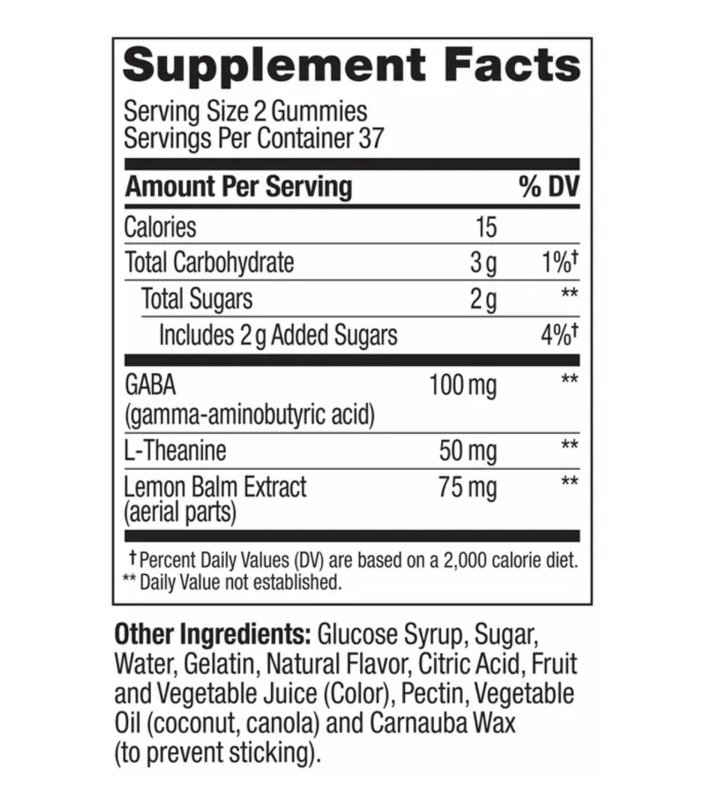 OLLY GOODBYE STRESS TALLBOY MULTIVITAMINS GUMMIES