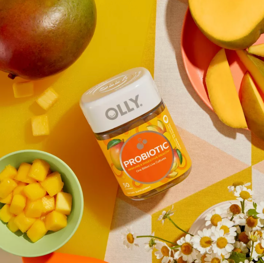 OLLY PROBIOTIC CHEWABLE GUMMIES FOR IMMUNE AND DIGESTIVE SUPPORT - TROPICAL MANGO