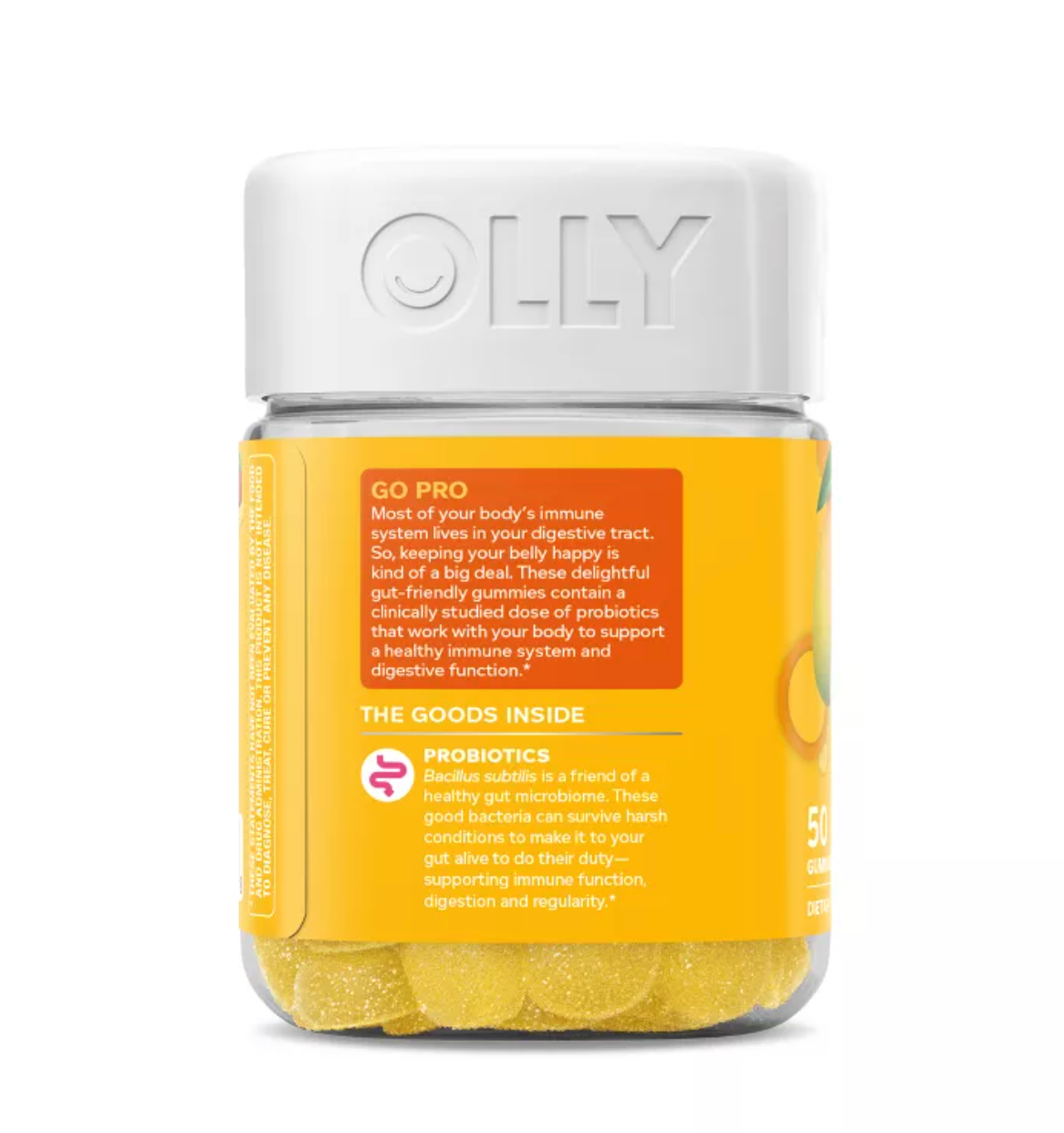 OLLY PROBIOTIC CHEWABLE GUMMIES FOR IMMUNE AND DIGESTIVE SUPPORT - TROPICAL MANGO