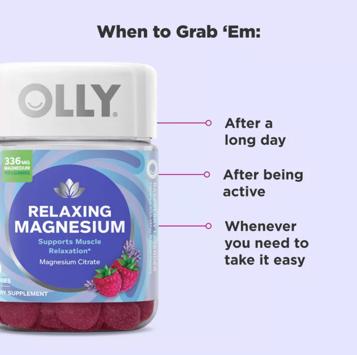 OLLY RELAXING MAGNESIUM MULTIVITAMIN GUMMIES