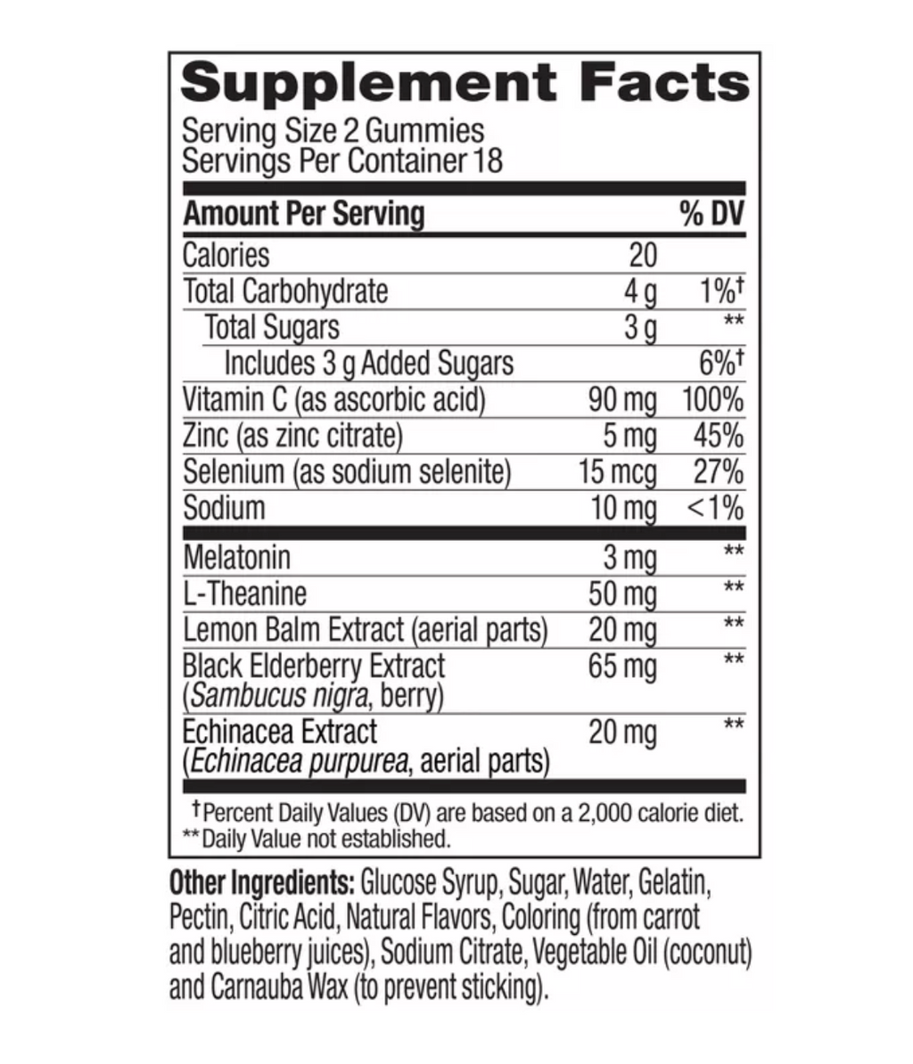 OLLY IMMUNITY SLEEP + ELDERBERRY MULTIVITAMINS GUMMIES - MIDNIGHT BERRY