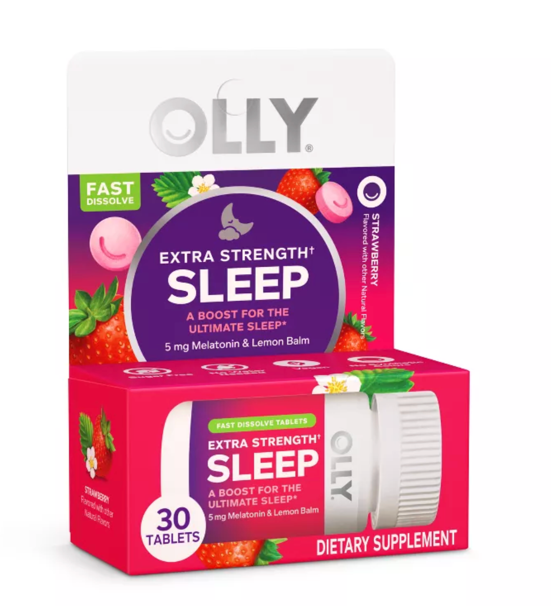 OLLY VEGAN EXTRA STRENGTH SLEEP FAST DISSOLVES MULTIVITAMINS TABLETS -
