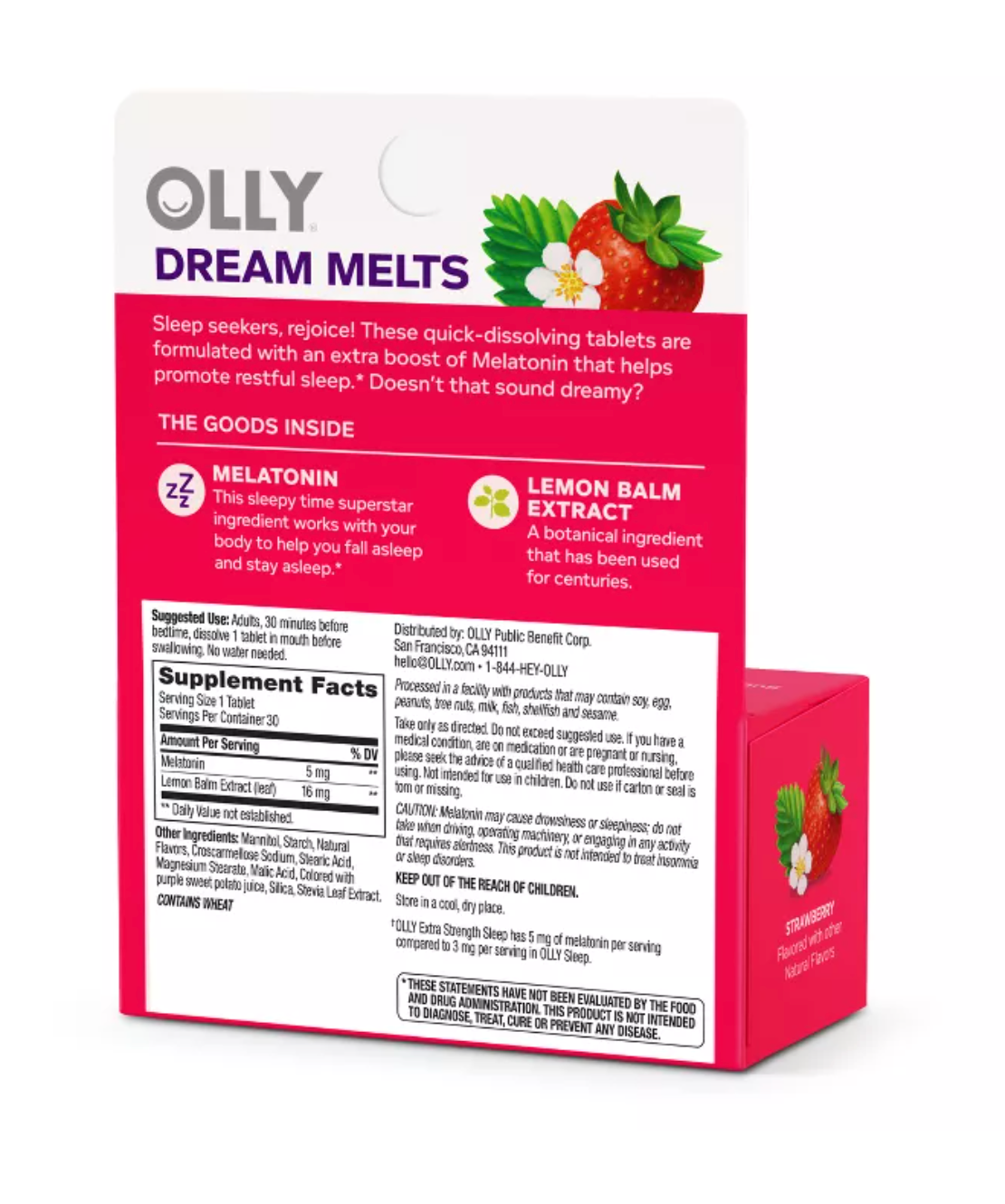 OLLY VEGAN EXTRA STRENGTH SLEEP FAST DISSOLVES MULTIVITAMINS TABLETS -