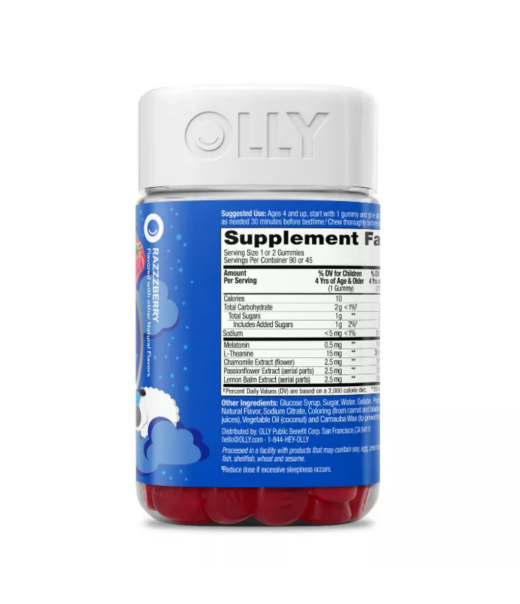 OLLY KIDS SLEEP MULTIVITAMINS GUMMIES - RAZZZBERRY