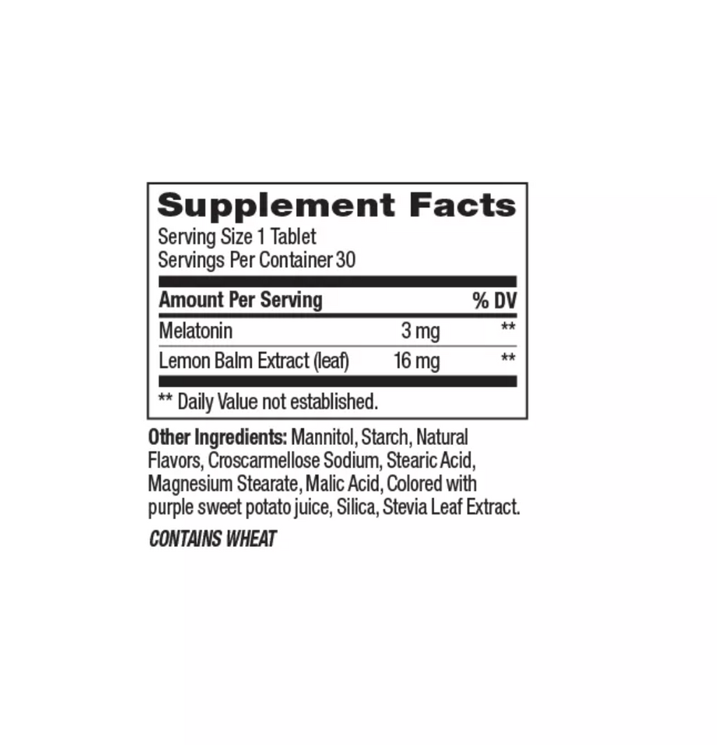 OLLY VEGAN SLEEP FAST DISSOLVES MULTIVITAMINS 3MG TABLETS