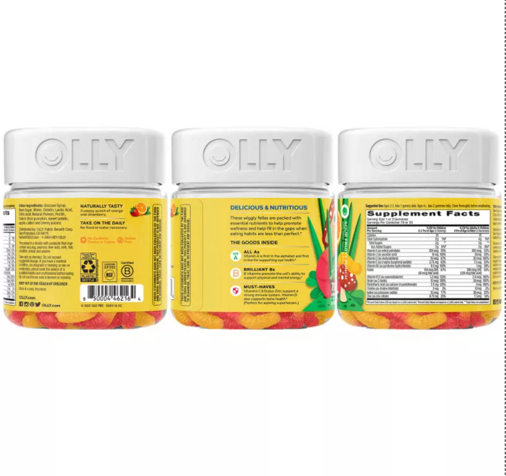 OLLY VITAMINS, WOMEN’S, MEN’S & KID’S MULTI VARIETY 3-PACK