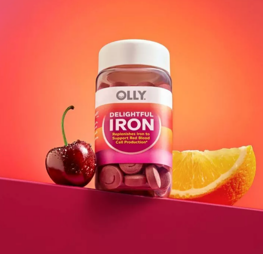 OLLY DELIGHTFUL IRON VITAMIN VEGAN CHEWABLE TABLETS
