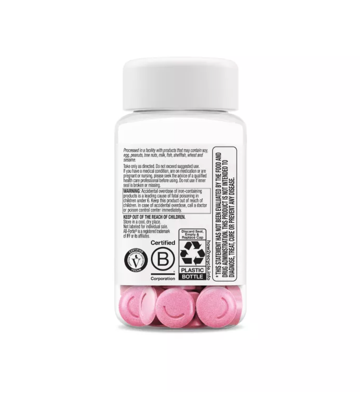 OLLY DELIGHTFUL IRON VITAMIN VEGAN CHEWABLE TABLETS