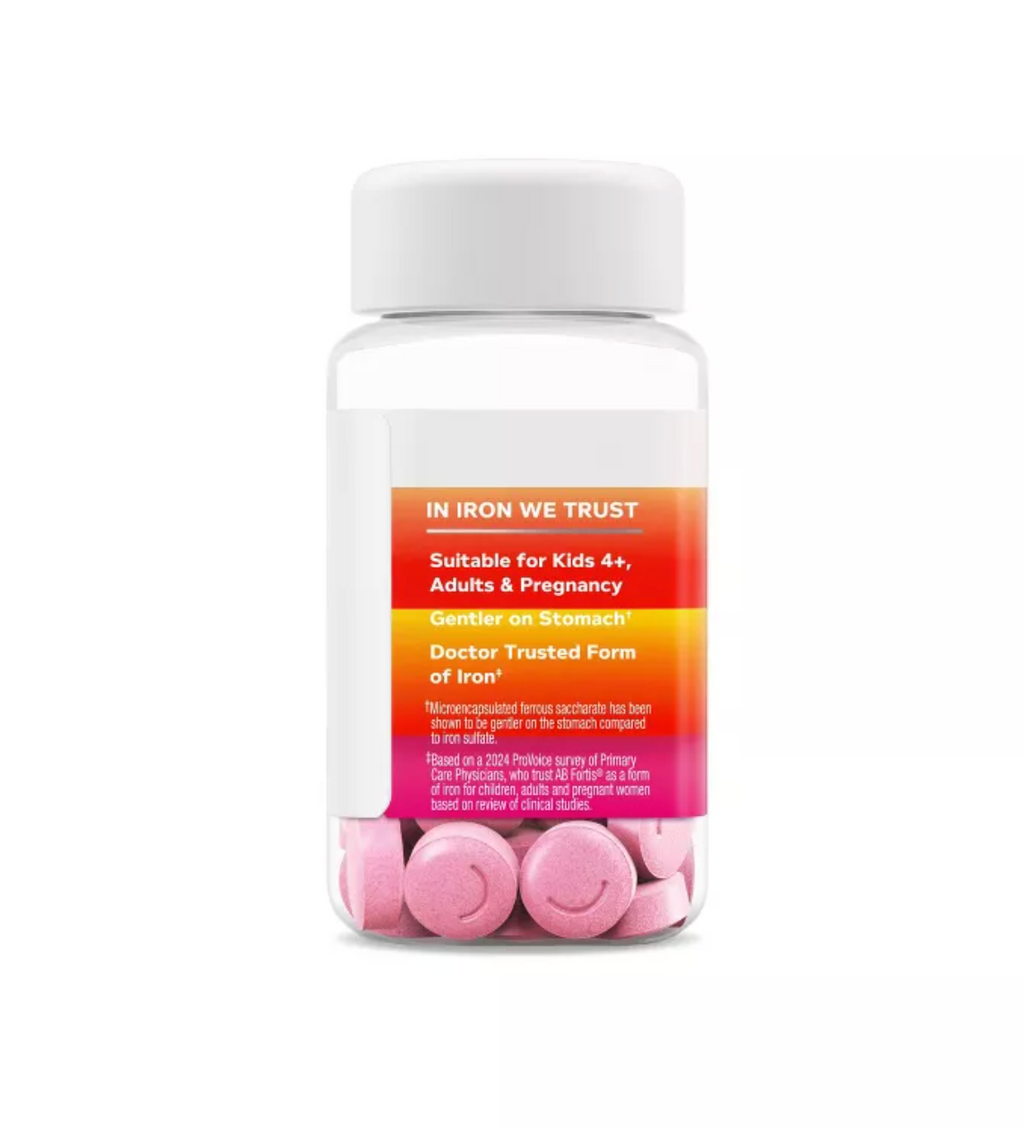 OLLY DELIGHTFUL IRON VITAMIN VEGAN CHEWABLE TABLETS