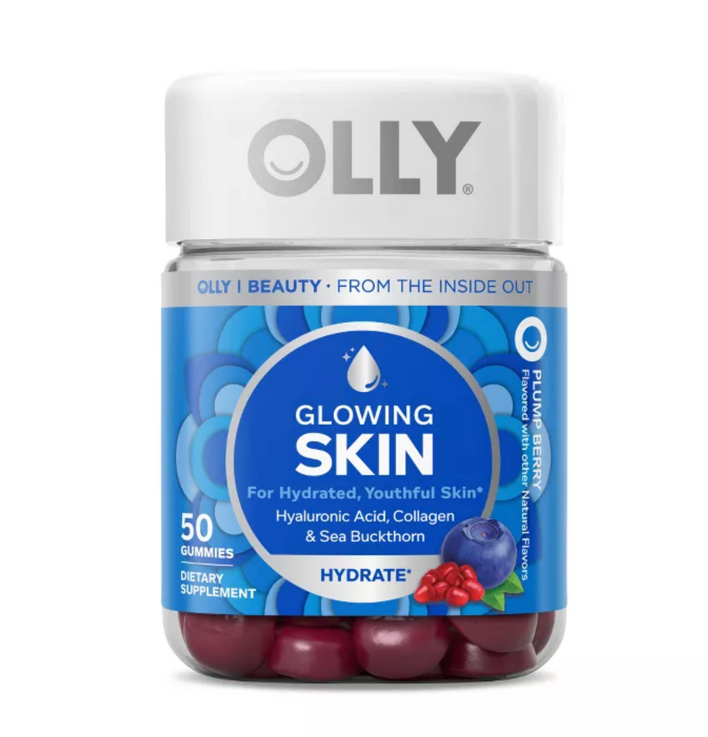 OLLY GLOWING SKIN COLLAGEN CHEWABLE GUMMIES - BERRY