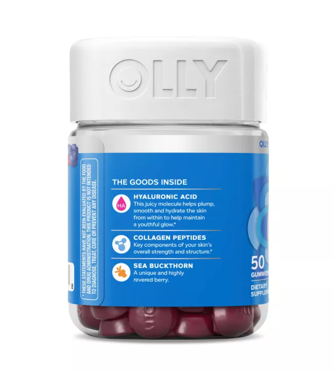 OLLY GLOWING SKIN COLLAGEN CHEWABLE GUMMIES - BERRY