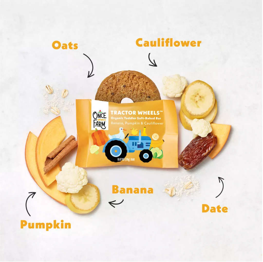 ONCE UPON A FARM BANANA PUMPKIN & CAULIFLOWER TRACTOR WHEELS