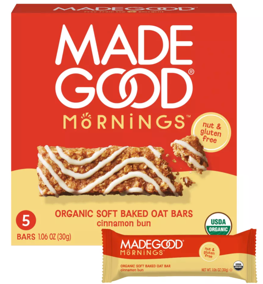 MADE GOOD CINNAMON BUN MORNING BARS
